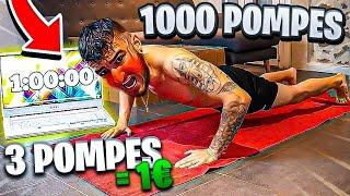 1000 POMPES EN 1 HEURE CHALLENGE ! *3 POMPES = 1€ POUR LES HÔPITAUX !