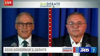 WATCH: Gov. Jay Inslee and Loren Culp face off in only televised Washington governor's debate