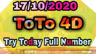 17/10/2020 ToTo Lucky Number ||ToTo 4d Special Suggested Number ||Top 4 Best Number only toto 4d||✌✌