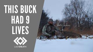 Shooting a Big Illinois 10 Point at 52 Yards with a Bow After A Snowstorm!