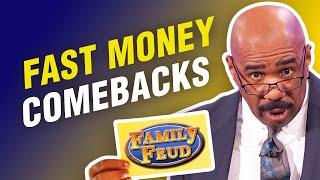 TOP 5 Fast Money COMEBACKS on Family Feud! Steve Harvey can't believe it!