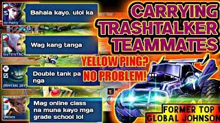 YELLOW PING WHILE DRIVING? NO PROBLEM! MVP!| Former Top 1 Global Johnson Carrying Trashtalkers |MLBB