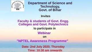 LIVE _ NPTEL Awareness Workshop 2nd July 2020