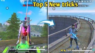 Top 5 New tricks in free fire / New hidden place in - Garena Free fire #57