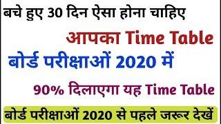 बचे हुए 30 दिनों के लिए इस Time Table से पढ़कर Topper बनो,/Best Time Table For Board Exam