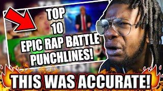 TOP 10! Epic Rap Battles Of History Punchlines (REACTION!)