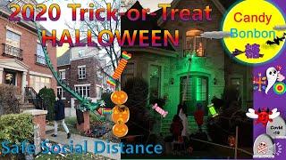 2020 top HALLOWEEN Trick or Treat idea | Covid-19|Safe Social Distance最有创意万圣节--安全距离要糖