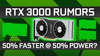 RTX 3000 Ampere GPU's to be 50% Faster With Half the Power?