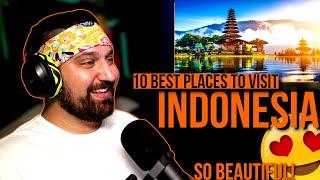 American reacts to 10 Best Places to Visit in Indonesia!! | SANGAT CANTIK!!