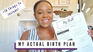 Top 10 Things That Go On Your BIRTH PLAN | MY ACTUAL BIRTH PLAN for Baby #1 | TheFortitudeFix