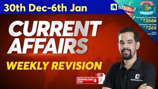 30 December - 6 January Current Affairs for DRDO, Bank PO & Clerk | Weekly Revision | Episode 487