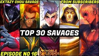Mobile Legends TOP 30 SAVAGE Moments Episode 16- FULL HD @JnW Gaming Station  X @Extazy