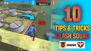 TOP 10 CLASH SQUAD TRICKS IN FREE FIRE || CLASH SQUAD SECRET PLACE FREE FIRE
