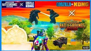 HUGE KONG AND GODZILLA SPOTTED IN SANHOK JUNGLES ( PUBG MOBILE GODZILLA VS KONG ) ||By God Stan