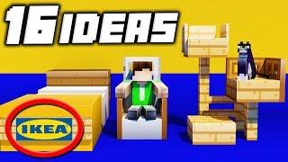 16 IKEA Furniture Build Hacks in Minecraft 1.15!