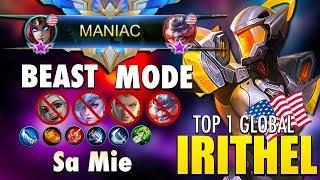 Deadly Critical Queen and Tank Destroyer!! | Top 1 Global Irithel by Sa Mie ~ Mobile Legends