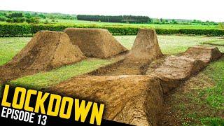 BUILDING MORE DIRT JUMPS AND THIS INSANE NEW TRAILS FEATURE!! LOCKDOWN EP13