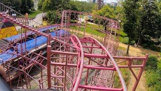 Riding Dream Hunters Society Roller Coaster Front Seat POV 4K Legendia Poland