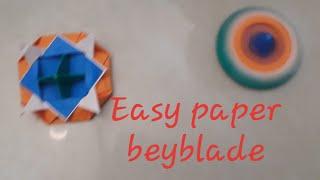 Paper Beyblade l Spinning top paper l paper crafts without glue easy