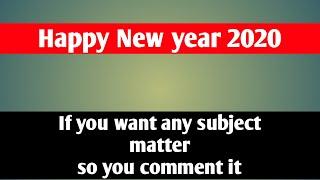 Happy New Year 2020 