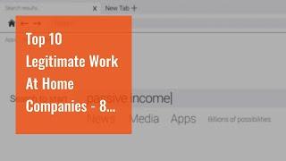 Top 10 Legitimate Work At Home Companies -  8 Work From Home Jobs Anyone Can Start Now - UK, US...