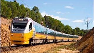 Current top service speed on Australian railways is 160 km/h (100 mph)