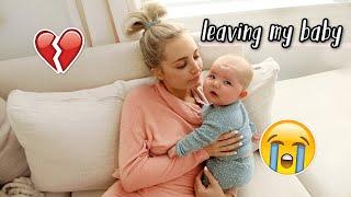 leaving my baby overnight for the first time :( + pack with me!