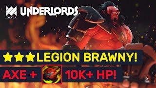 10K+ HP AXE Build! ★★★ Legion Commander Brawny Combo! | Dota Underlords