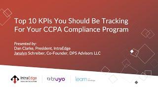 Top 10 KPIs You Should Be Tracking For Your CCPA Compliance Program