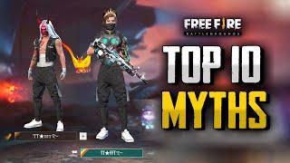 Top 10 Mythbusters in FREE FIRE BATTLEGROUNDS Mobile-Funny Facts