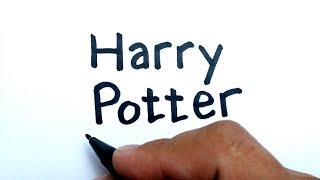 VERY EASY, How to turn words HARRY POTTER into Harry Potter cartoon for kids