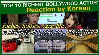 'TOP 10 RICHEST BOLLYWOOD ACTOR' Reaction by Korean | property, riches, houses, cars, life