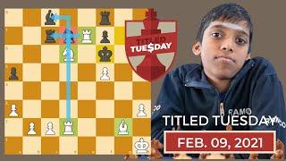 Praggnanandhaa Employs The Dark Knight System, Finishes In The Top! | #TitledTuesday