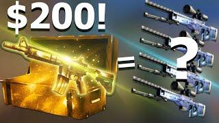 i opened $200 skin cases and pulled the best item!