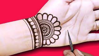 front hand mehndi design-easy beautiful and stylish Arabic mehndi-होली स्पेशल आसान अरेबिक मेहंदी