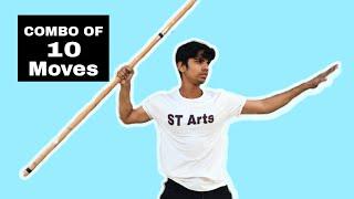 Amazing combo OF 10 bostaff moves - ST Arts