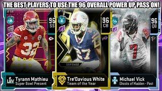 THE BEST PLAYERS TO USE THE 96 OVERALL POWER UP PASS ON! | MADDEN 20 ULTIMATE TEAM