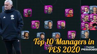 Top 10 Managers in PES 2020|| CR Gamers tube||