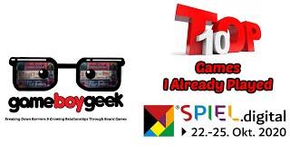 Top 10 Games at Essen Spiel Digital 2020 That I Already Played