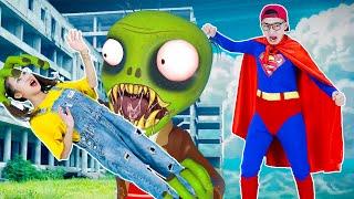 Superman Nick VS Zombie Rescue Tani | Scary Teacher 3D In Real Life