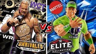 MATTEL WWE ELITES VS AEW UNRIVALED ACTION FIGURES! SCALE, PRICE, ARTICULATION!