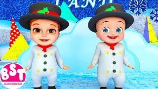 12345 Little Snowmen | Number Song for Children | BST Kids