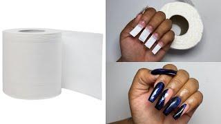 Doing My Nails W| TOILET PAPER Hack | IT REALLY DOES WORK | NOT A FAIL