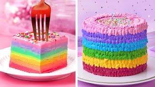 Top 10 Awesome Rainbow Cake Decorating Ideas In The World | So Yummy Colorful Cake Tutorials