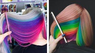 Cool Rainbow Hair Color Ideas Trending 2020 - 10 Haircut & Hairstyle Colours Tutorials Videos