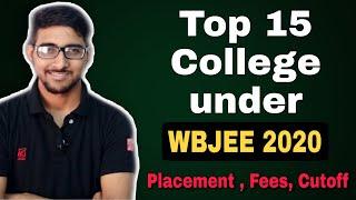 Top 15 College Under wbjee 2020 | Top college Kolkata | Rank vs college | Placement , Fees , cutoff