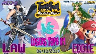 Law (Chrom) vs Eddie (Palutena, Mario) Lossers Top 8 Turtul and the Wandering Wizard