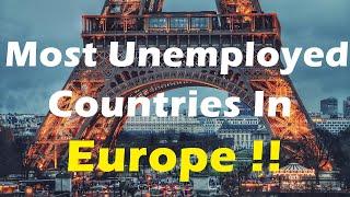 Top 10 countries with the highest unemployment rate in Europe | Animated visualization