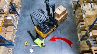 Top 10 EXTREMELY DANGEROUS Driving FORKLIFT Fails Compilation