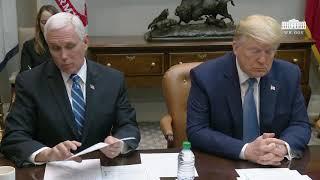 President Trump and Vice President Pence Participate in a Coronavirus Briefing with Health Insurers